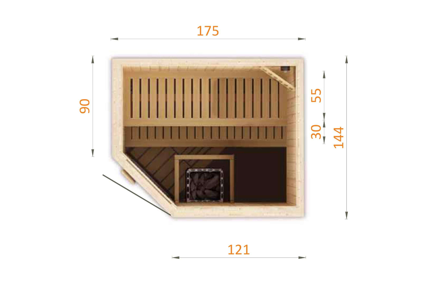 sauna tradycyjna 1815W